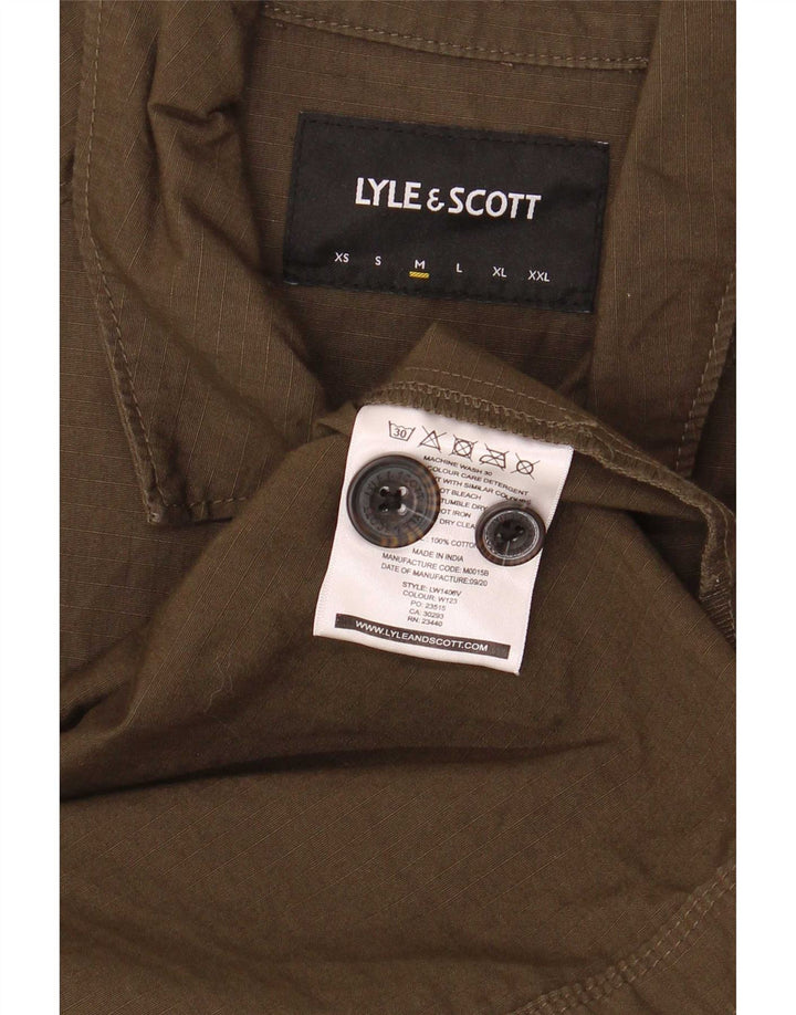 Cămașă pentru bărbați Lyle & Scott, bumbac kaki mediu