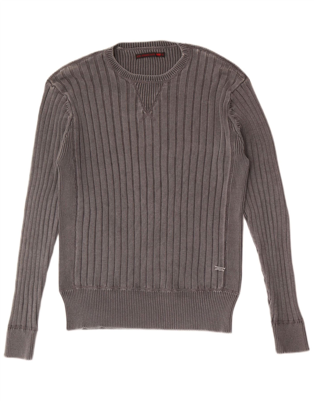 Pulover Levi's pentru bărbați, cu gât crew, bumbac mare, gri