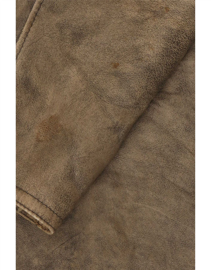 Jachetă vintage pentru femei din shearling IT 46 Large Gri