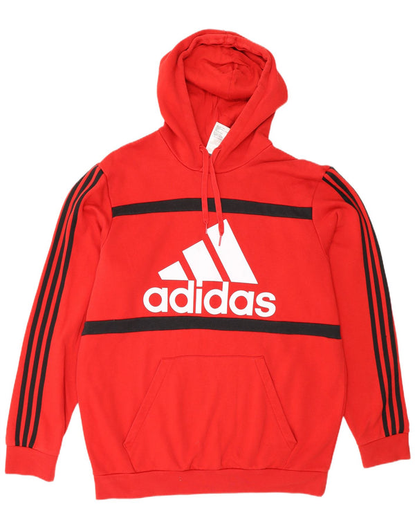 Adidas pentru bărbați Graphic Hoodie Jumper XL bumbac roșu
