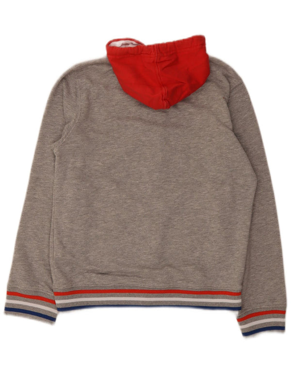 Gas Boys Pulover cu capota cu fermoar grafic 13-14 ani bumbac color-bloc gri