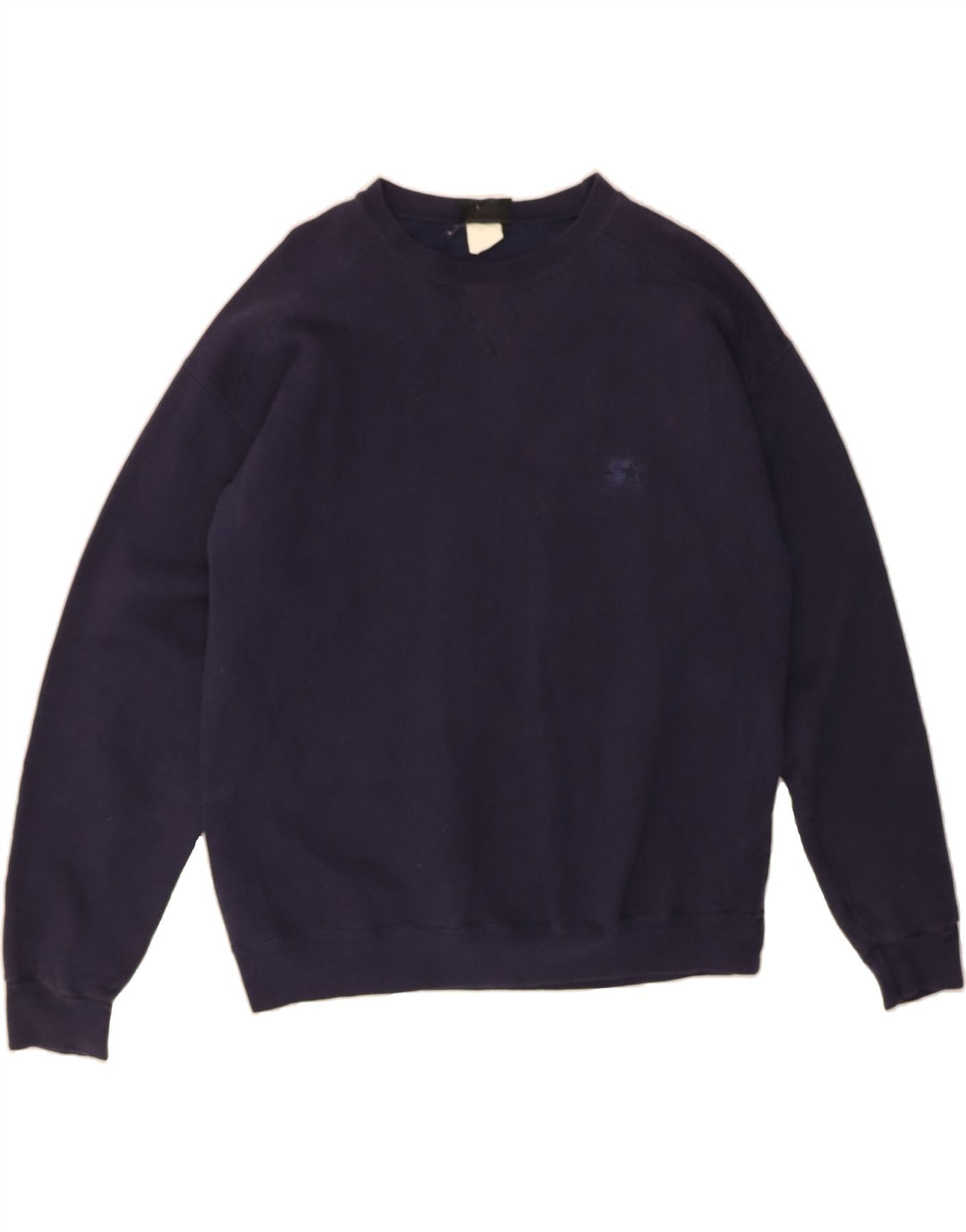 STARTER Mens Sweatshirt Jumper Medium Navy Blue Cotton Vintage Starter and Second-Hand Starter from Messina Hembry 