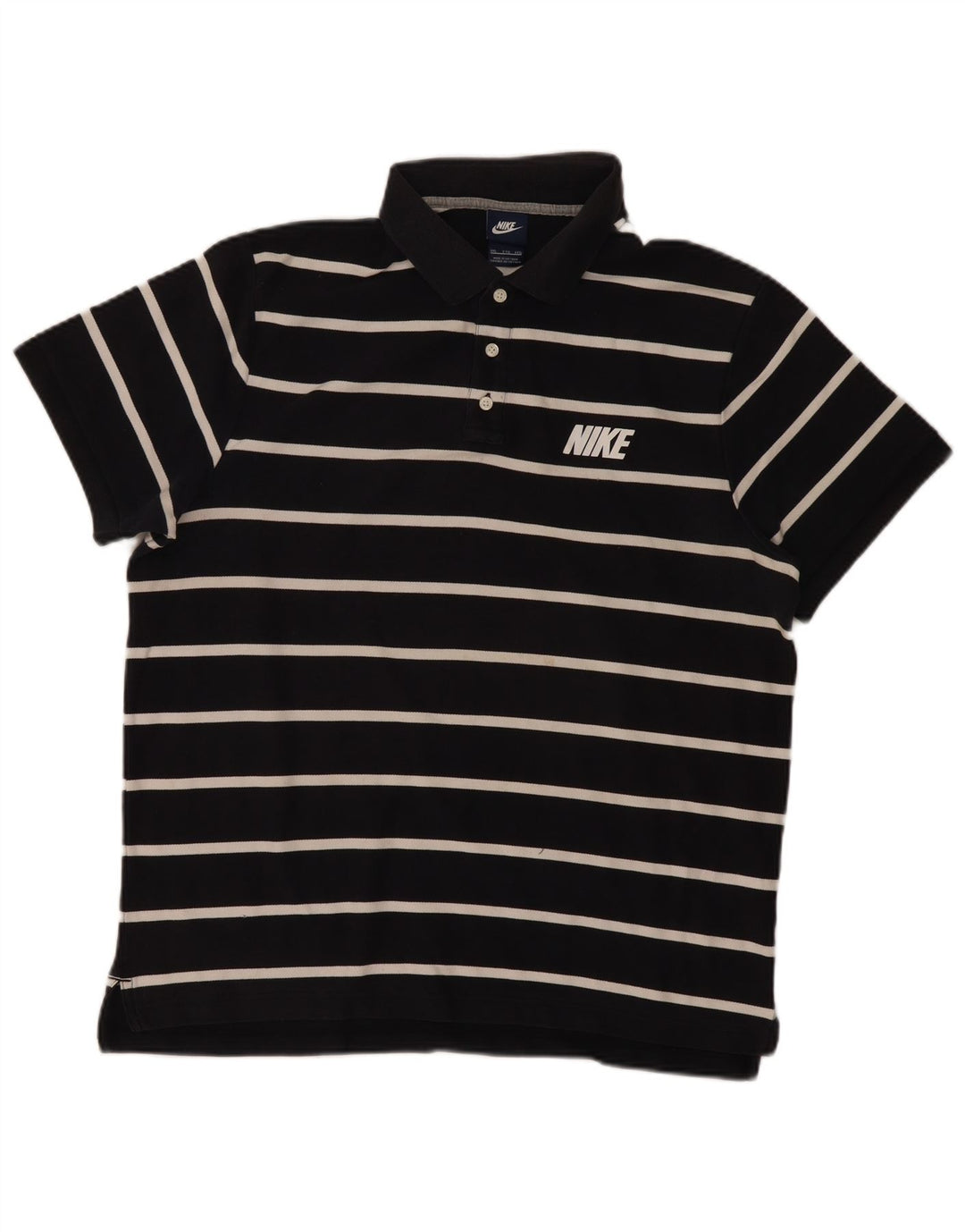 Tricou polo NIKE pentru bărbați 2XL, bumbac cu dungi bleumarin