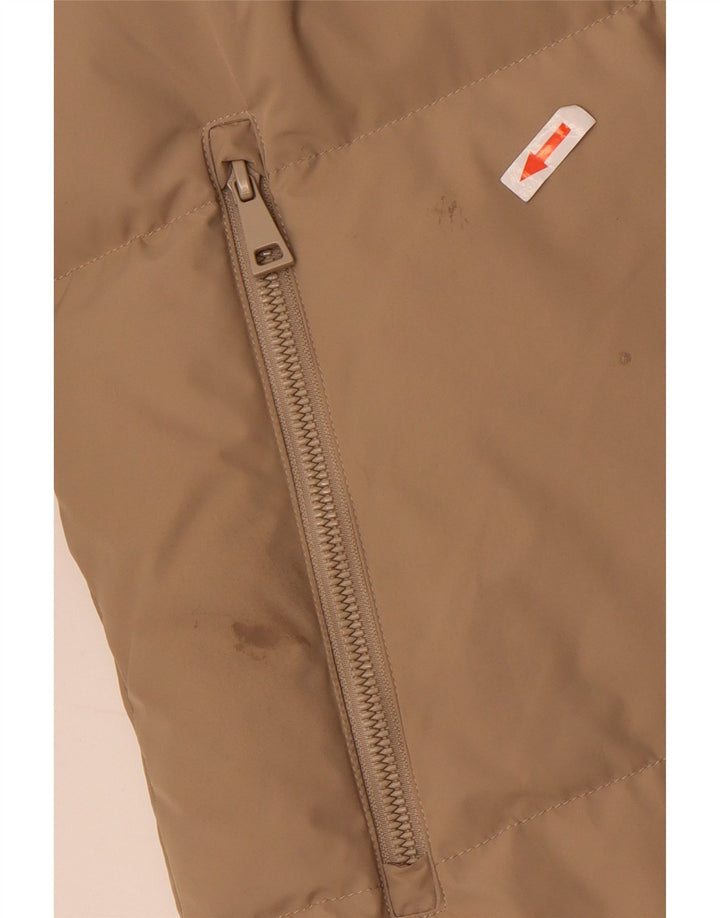 Massimo Dutti Jachetă căptușită supradimensionată cu glugă pentru femei UK 6 XS poliester bej