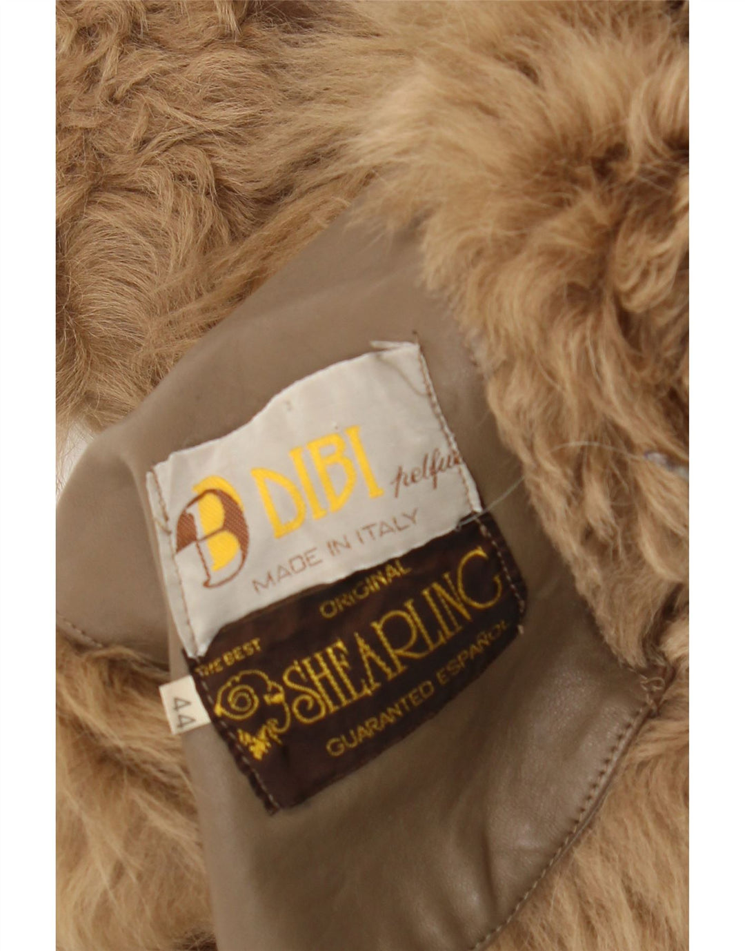 Palton din shearling pentru femei Dibi IT 44 Bej mediu din shearling
