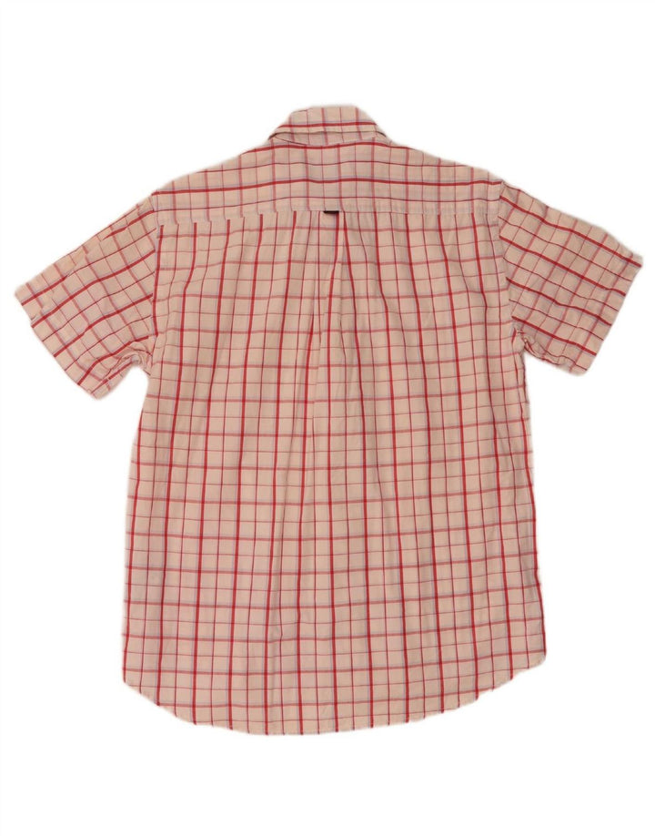KAPPA Mens Short Sleeve Shirt Medium Red Check Cotton