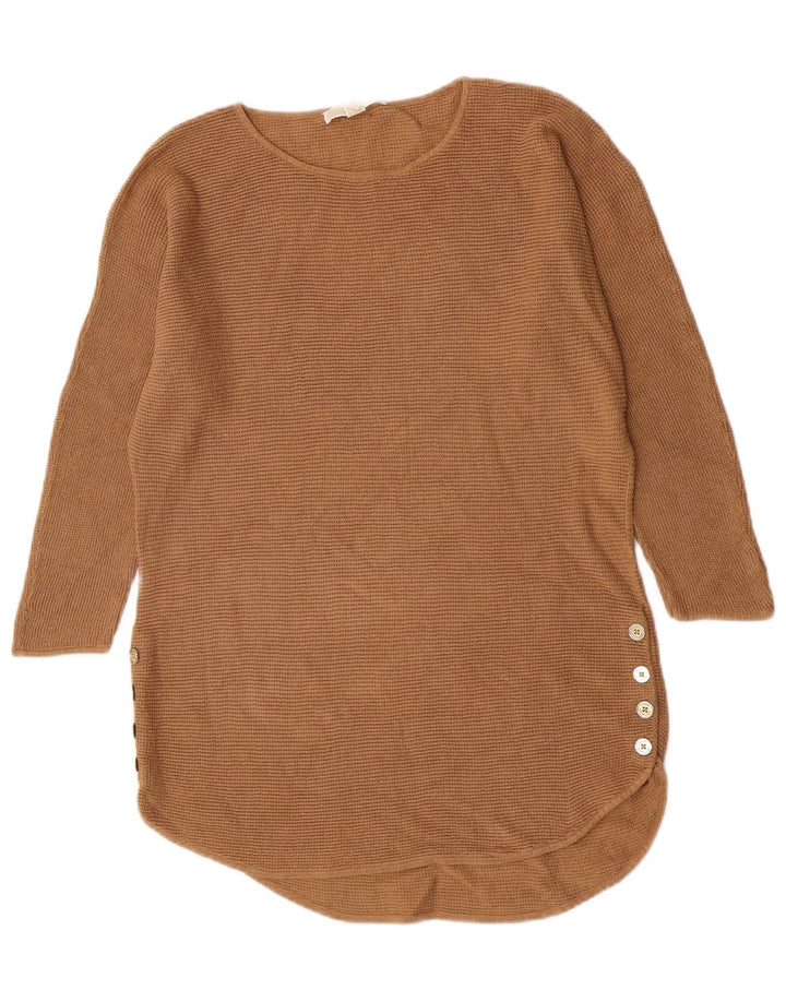 Pulover pentru femei Michael Kors cu gâtul barcă, UK 14 Medium Bej