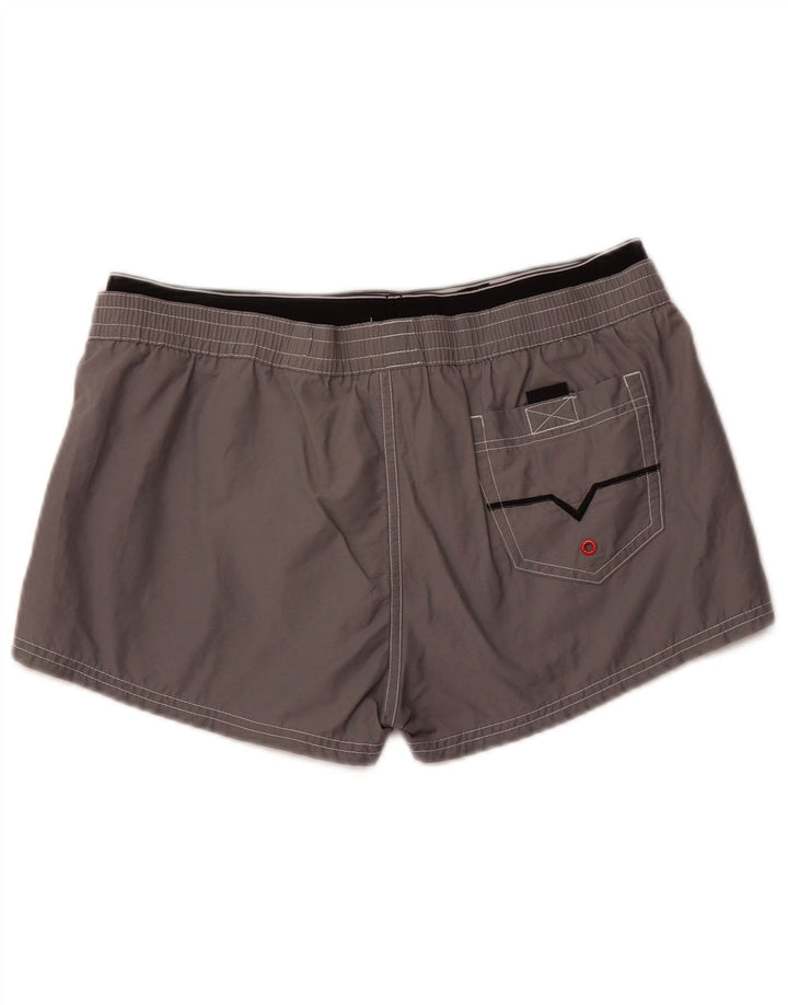 Pantaloni scurți de înot cu grafică DIESEL pentru bărbați, bumbac, gri mare