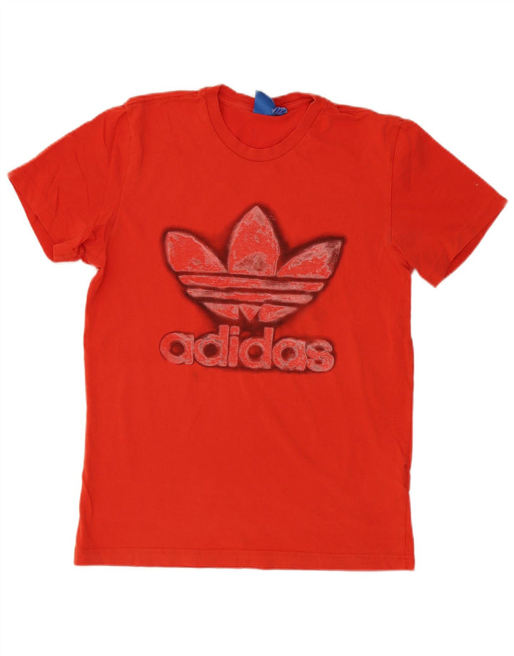 Tricou grafic pentru bărbați Adidas Top, bumbac roșu mediu