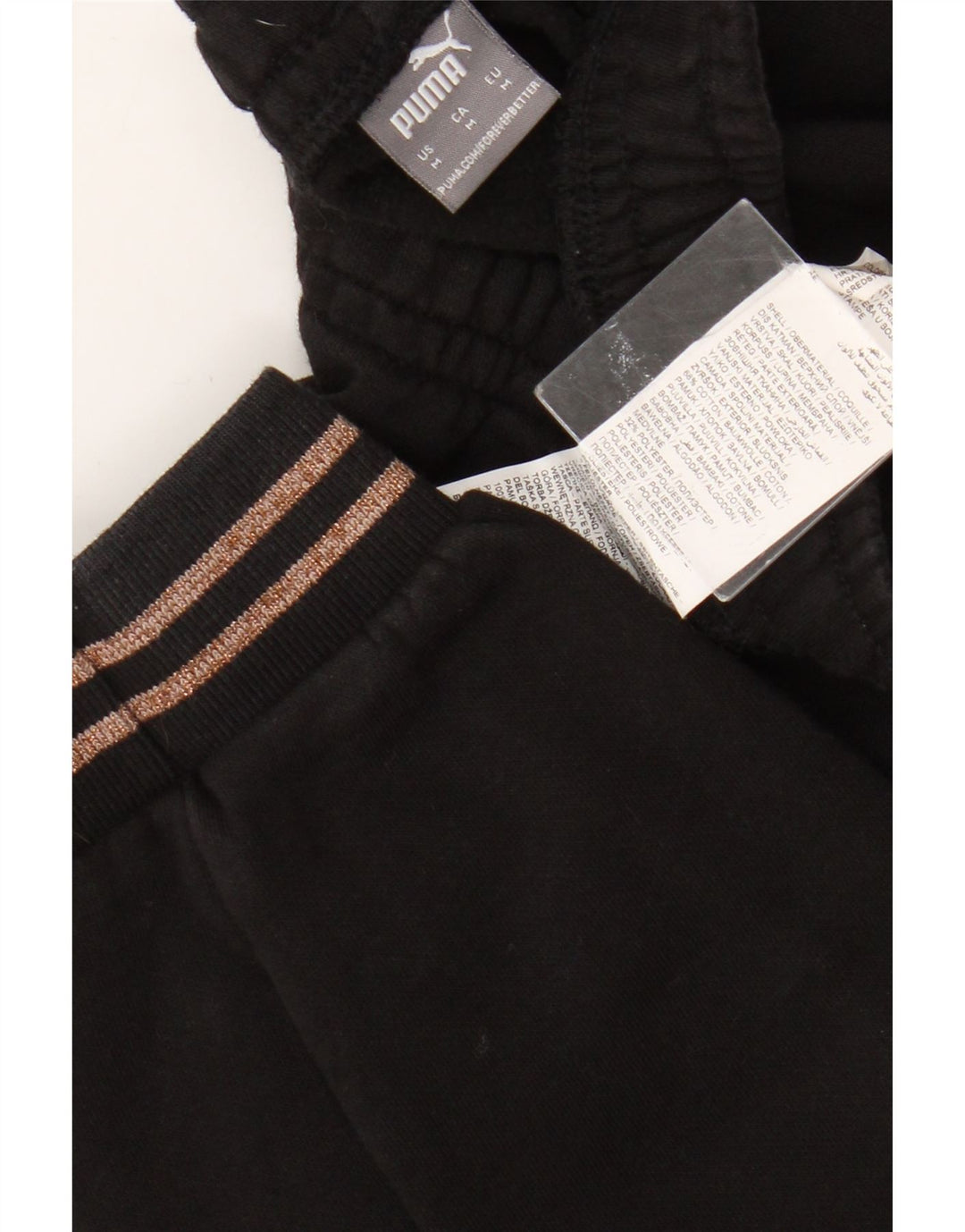 Pantaloni de trening grafic Puma pentru femei Joggeri UK 14 Bumbac mediu negru