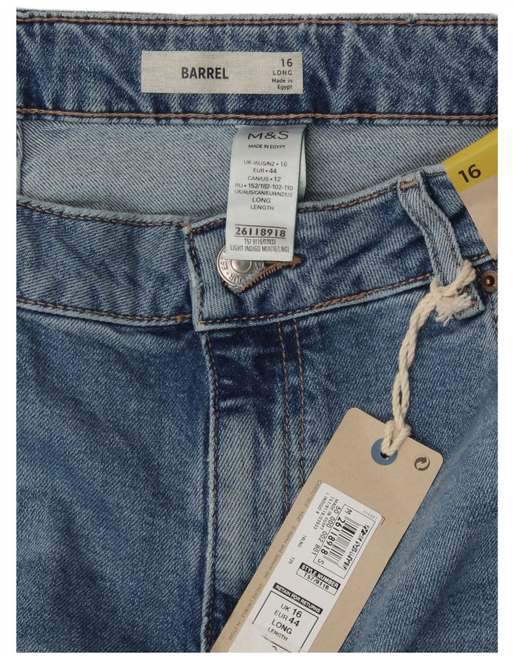 MARKS & SPENCER Blugi cu talie înaltă pentru femei, UK 16 Large W34 L28 Blue