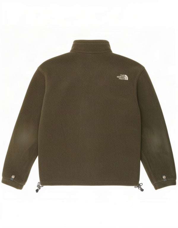 The North Face Mens Liner Fleece Jacket UK 36 Small Kaki Poliester