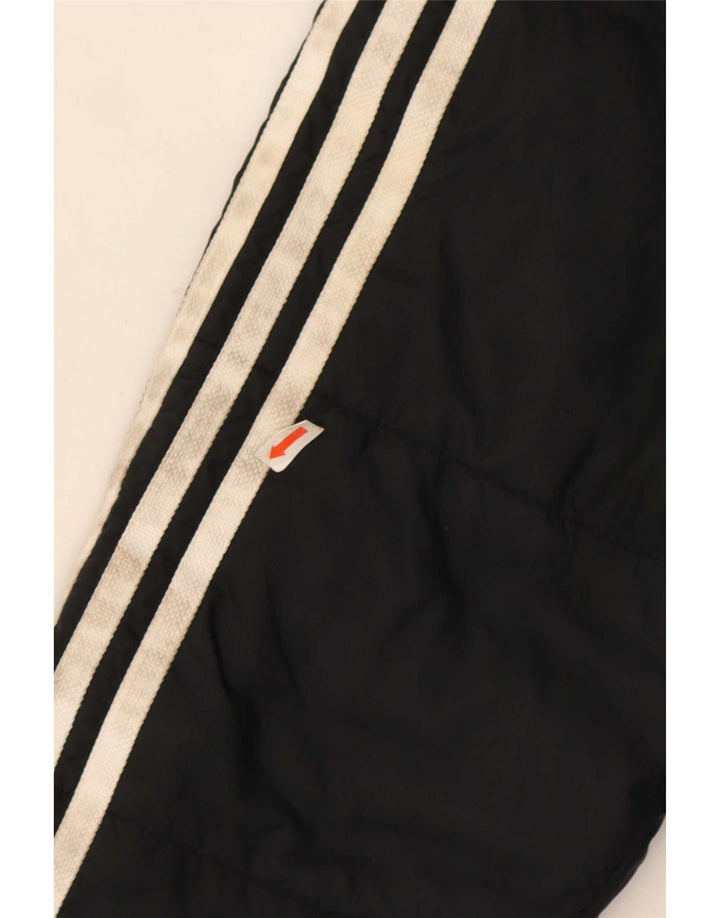 Jachetă căptușită cu glugă Adidas pentru băieți 13-14 ani, poliester negru