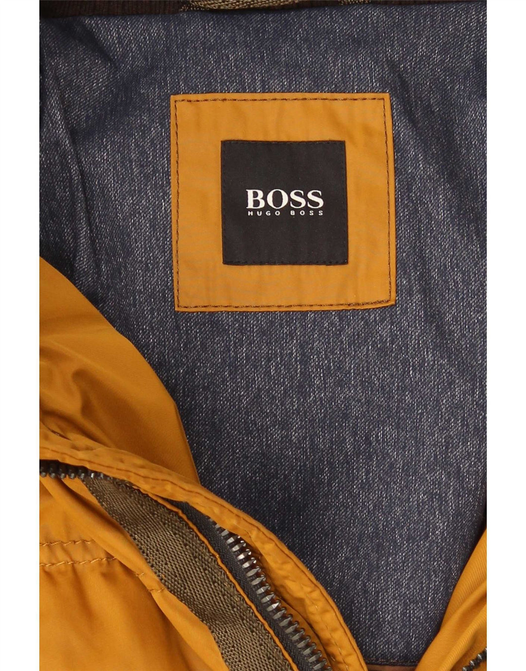 Jachetă căptușită cu glugă pentru bărbați Hugo Boss UK 40 Large Yellow