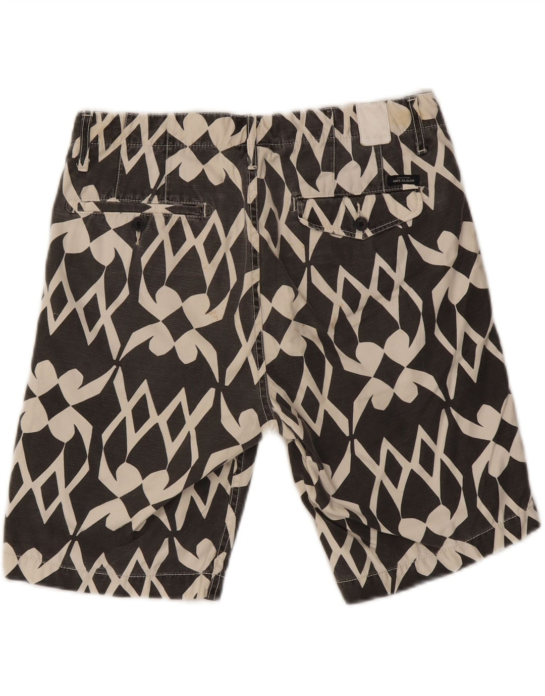 Scotch & Soda Pantaloni scurți chino pentru bărbați W30, bumbac geometric, gri mediu