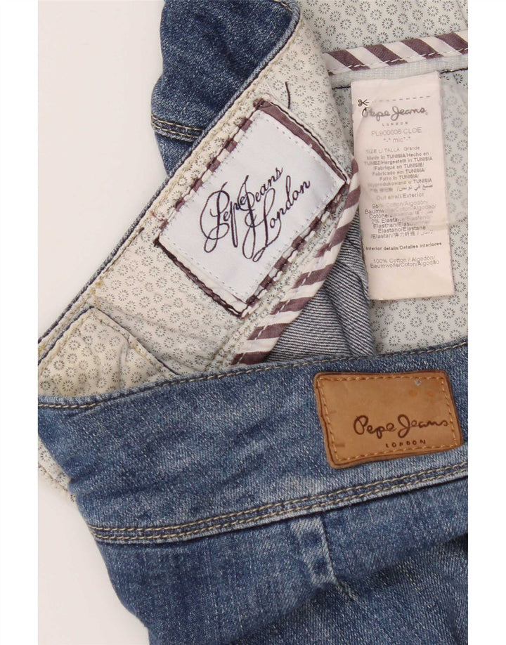 Fusta mini de blugi pentru femei PEPE Jeans, mare W32, bumbac albastru