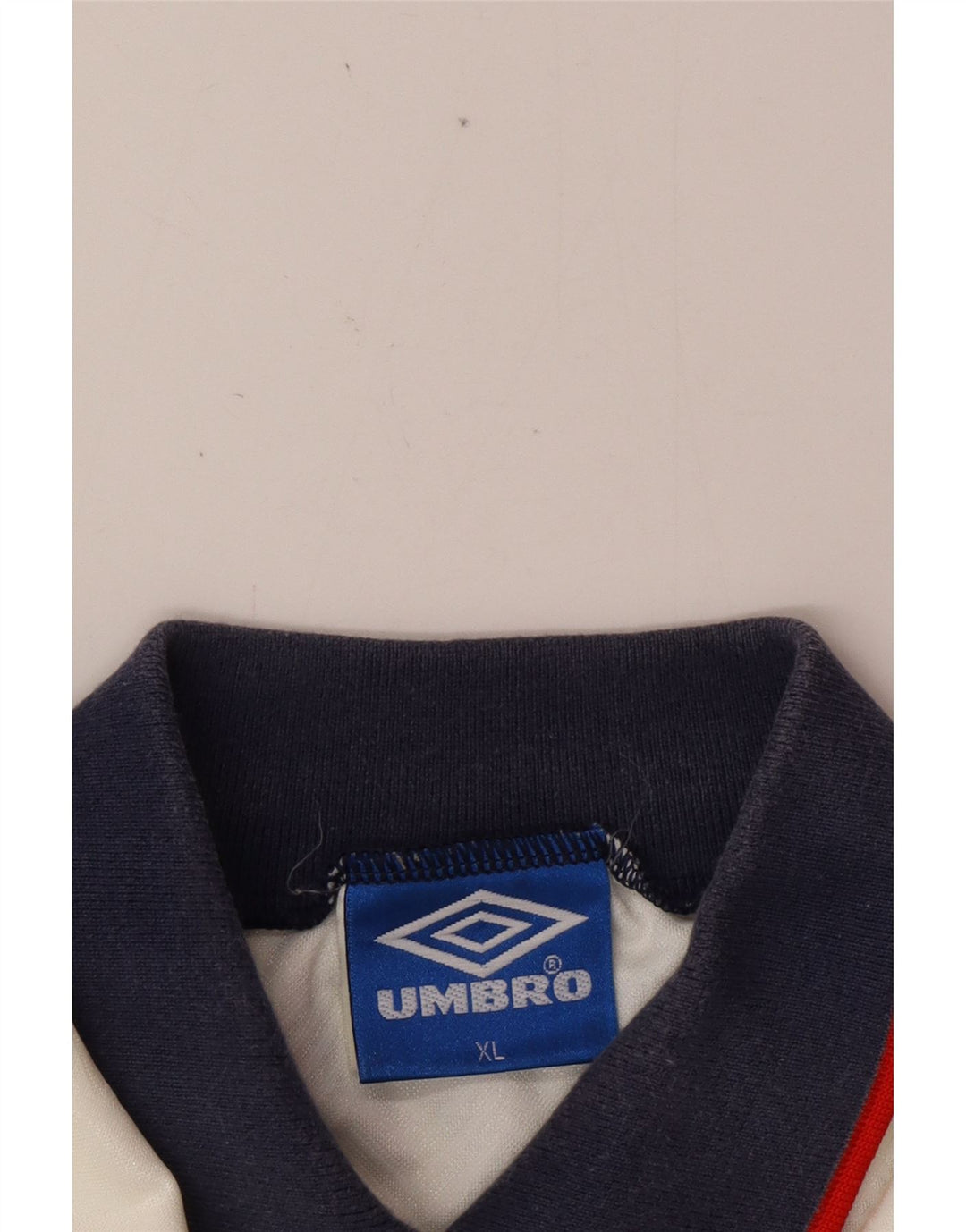 UMBRO bărbați Anglia 1993-1994 Home Graphic Polo XL Poliester alb