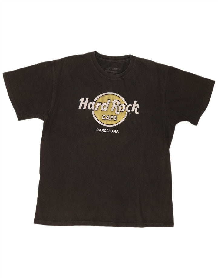 HARD ROCK CAFE Tricou grafic Barcelona pentru bărbați Top mediu din bumbac negru