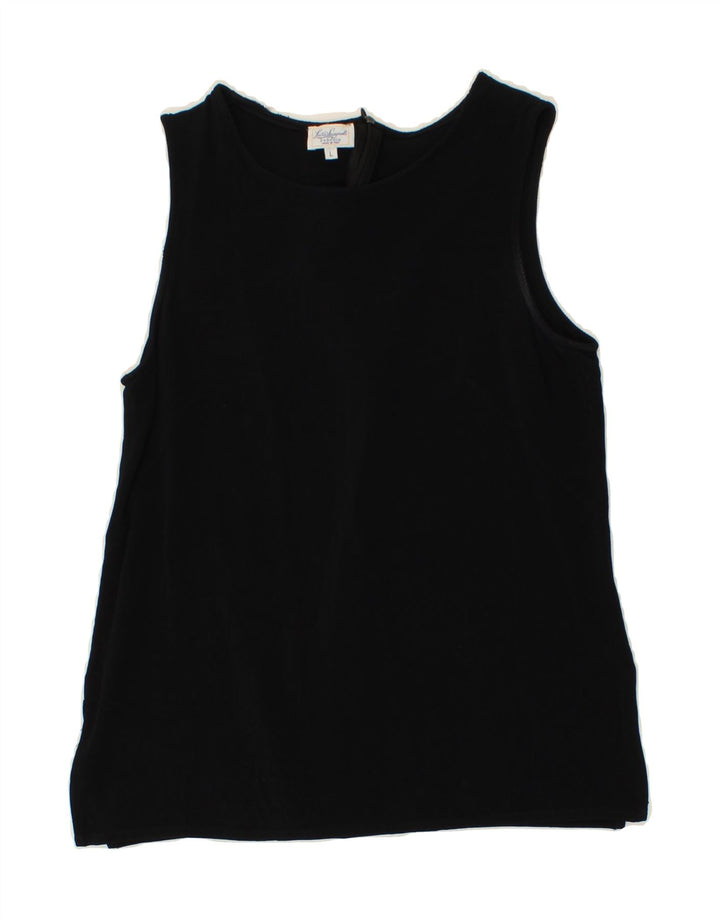 LUISA SPAGNOLI Womens Sleeveless Blouse Top UK 14 Large Black Vintage Luisa Spagnoli and Second-Hand Luisa Spagnoli from Messina Hembry 