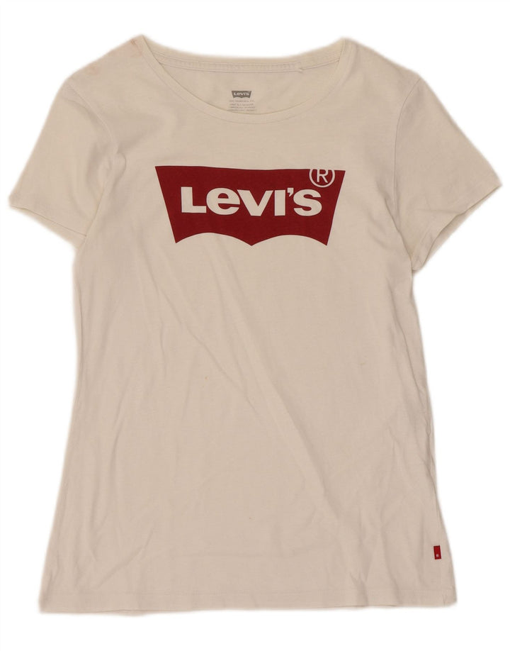 Tricou grafic Levi's pentru femei Top UK 10 Small White