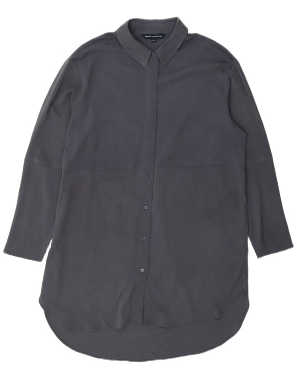 Rochie cămașă supradimensionată pentru femei French Connection UK 10 Poliester gri mic