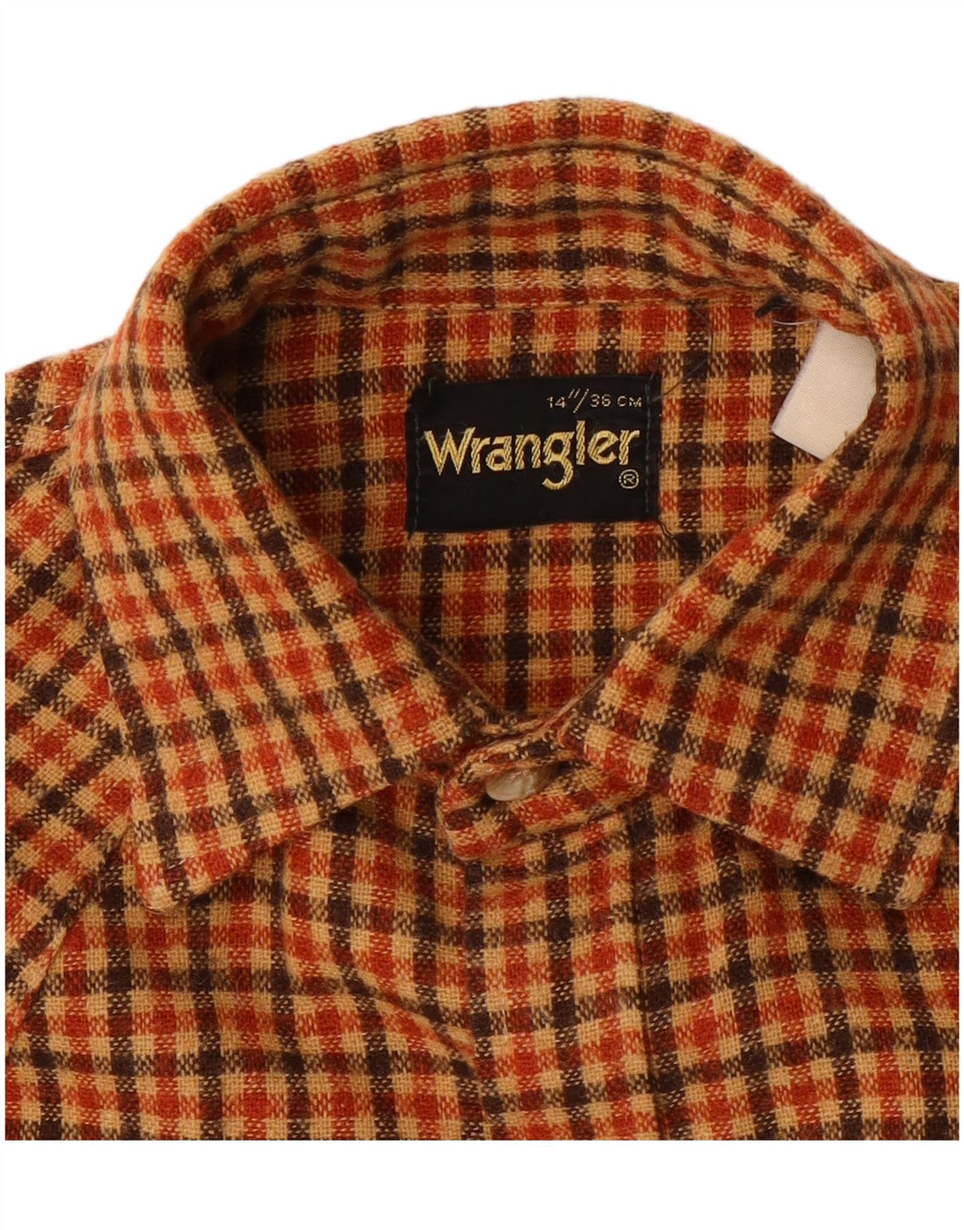 Cămașă din flanel pentru bărbați Wrangler Mărimea 14, portocaliu mic