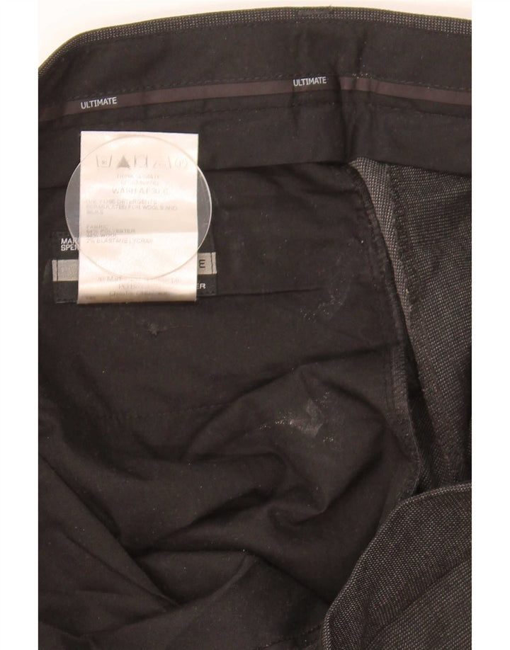 Marks & Spencer Pantaloni drepți pentru bărbați L34 L29 Poliester gri