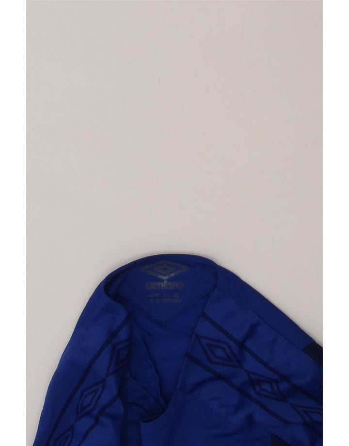 UMBRO Boys Graphic Top Long Sleeve 11-12 Years Navy Blue Polyester Vintage Umbro and Second-Hand Umbro from Messina Hembry 