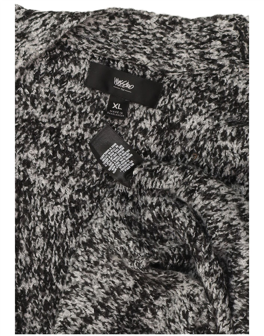 Pulover cardigan cu paragate Mossimo pentru femei UK 18 XL gri acrilic cu pături