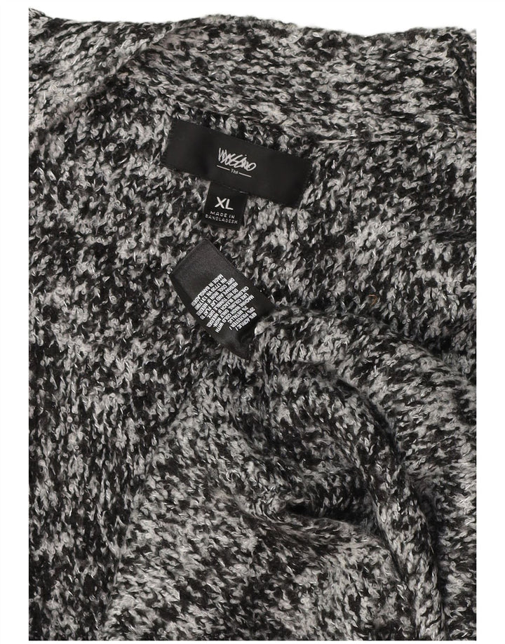 Pulover cardigan cu paragate Mossimo pentru femei UK 18 XL gri acrilic cu pături