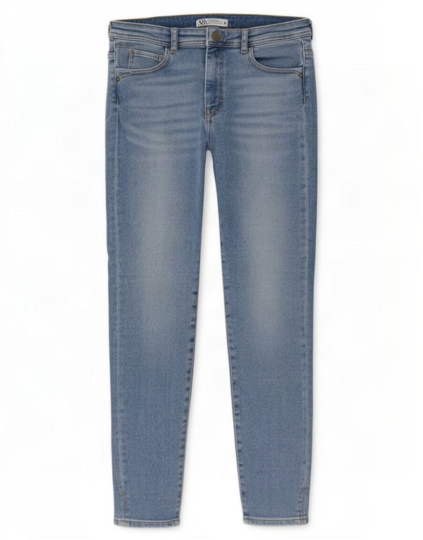 Blugi slim pentru femei Zara EU 42 Large W32 L27 Blue Bumbac