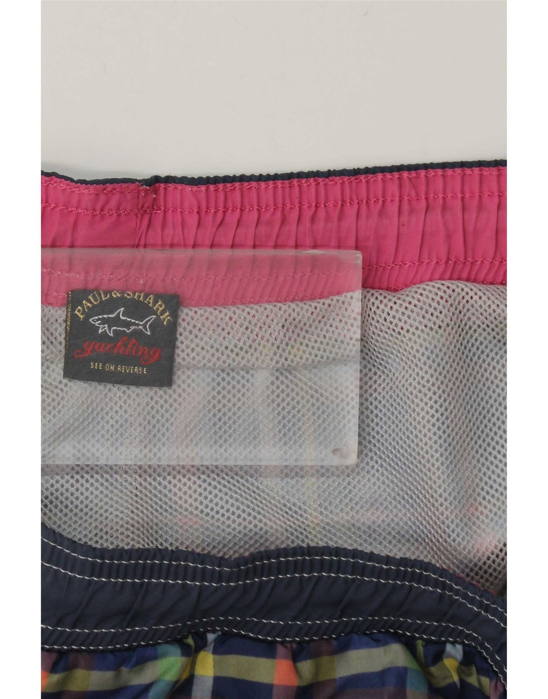 Pantaloni scurți de înot pentru iahting pentru bărbați Paul & Shark, carouri mari, multicolore