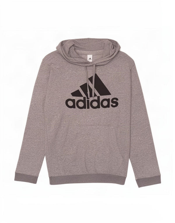 Pulover pentru bărbați Adidas Graphic Hoodie, bumbac cu pături, gri mediu