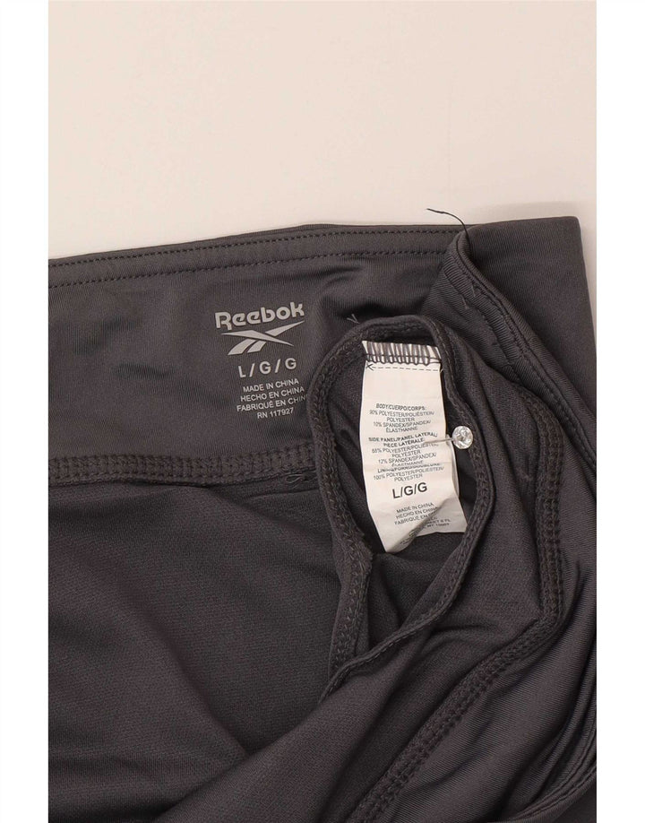 Pantaloni scurti sport Reebok pentru femei UK 16, mari, gri, poliester