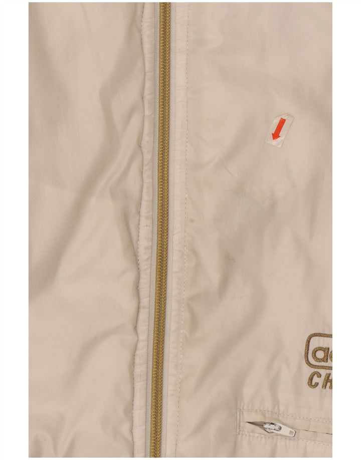 Jachetă bomber cu glugă pentru bărbați Adidas UK 40 Large White