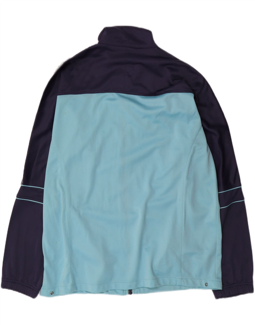 ASICS Mens Graphic Tracksuit Top Jacket XL Blue Colourblock Polyester