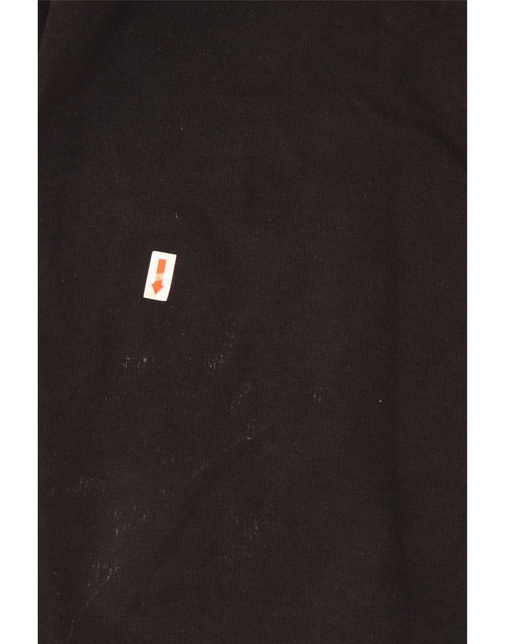 Hanorac grafic pentru bărbați Adidas Jumper mediu din bumbac negru