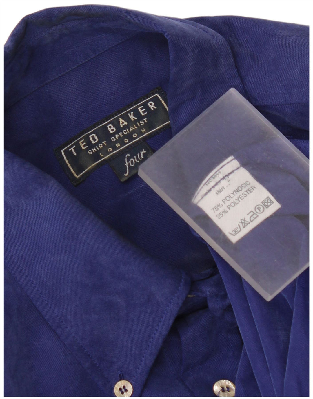 Cămașă pentru bărbați Ted Baker Mărimea 4 mare, albastru Polynosic