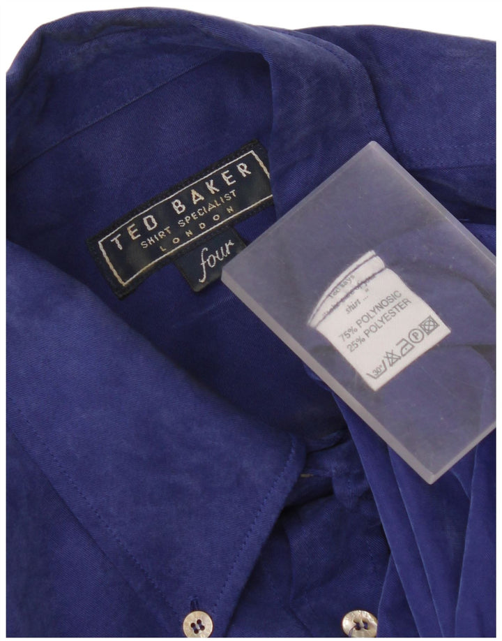 Cămașă pentru bărbați Ted Baker Mărimea 4 mare, albastru Polynosic