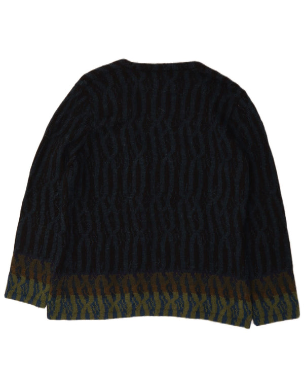 Pulover Cardigan Vintage pentru Damă UK 16 Mari Multicolor Geometric