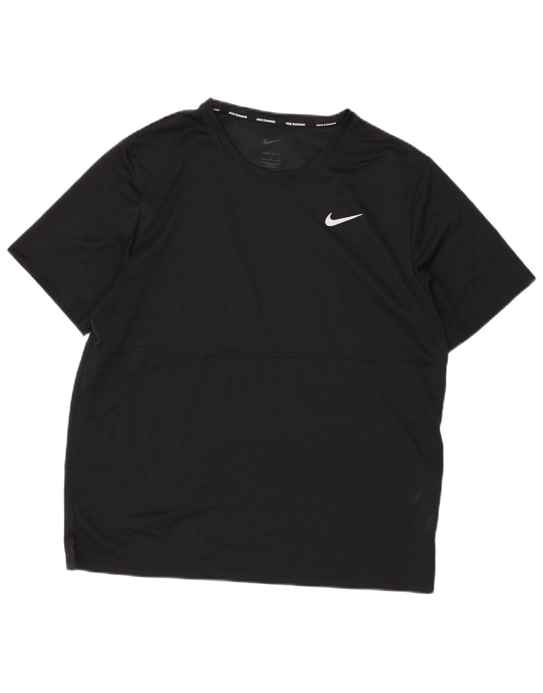 Tricou pentru alergare Nike Dri Fit pentru bărbați Top mare din poliester negru