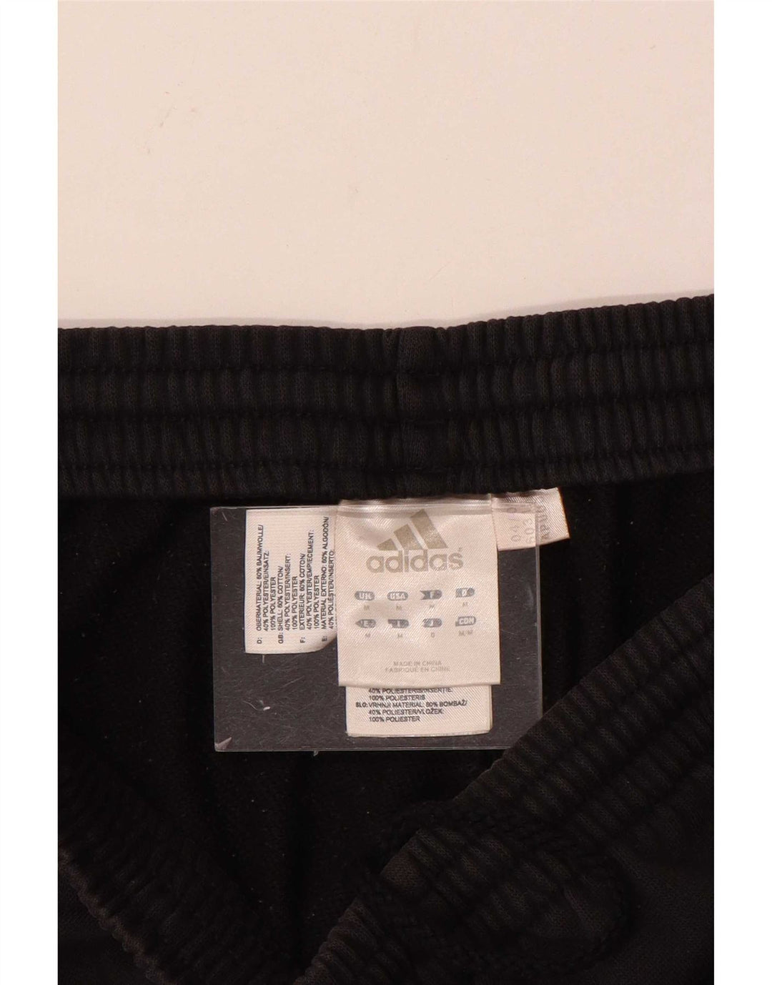 Pantaloni de trening Adidas pentru bărbați, bumbac mediu negru