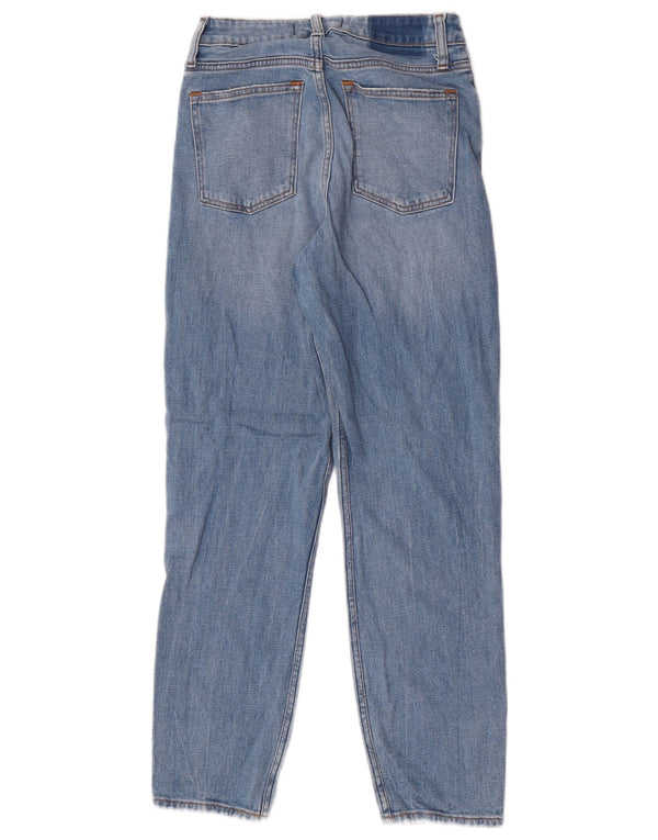Blugi conici Abercrombie & Fitch pentru femei Mom cu talie înaltă US 0 XS W25 L27 Albastru