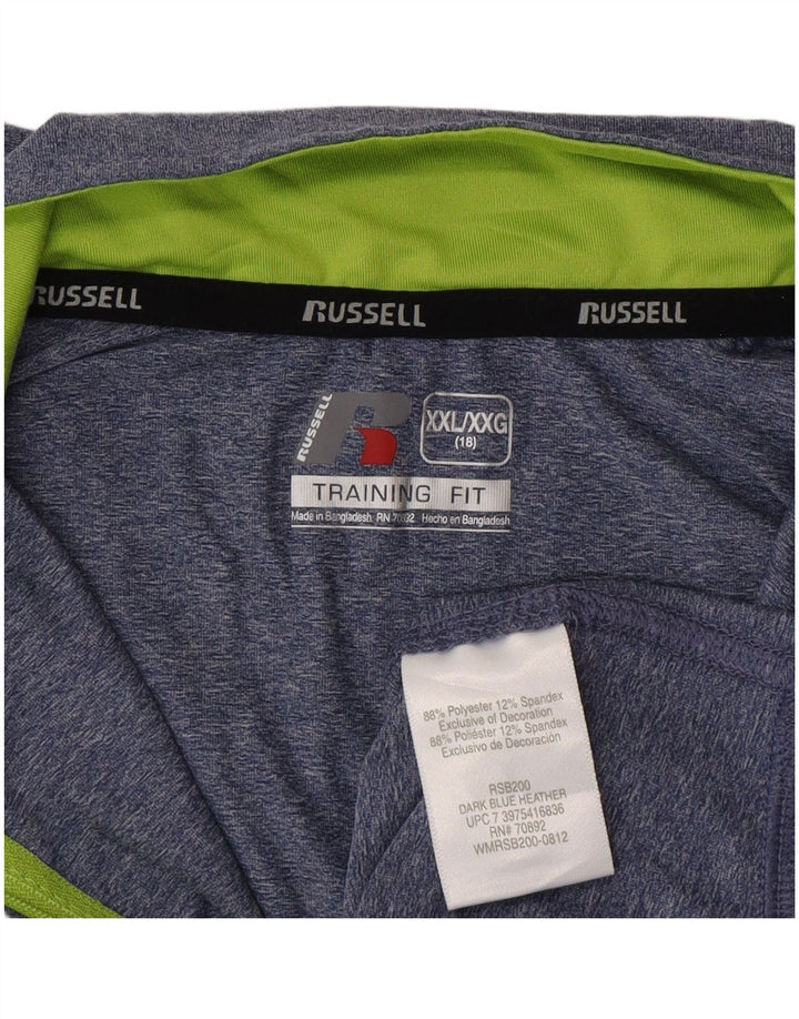 Pulover pentru băieți Russell Athletic Trening Top 15-16 ani 2XL albastru pete