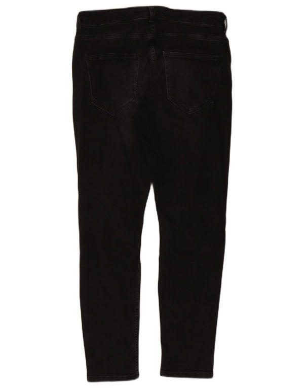 Blugi skinny învechiți pentru bărbați ZARA EU 42 Large W32 L28 Negri