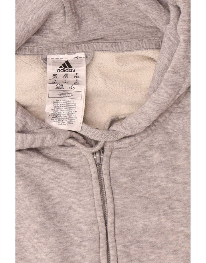 Pulover Adidas pentru bărbați, cu fermoar, 2XL, gri
