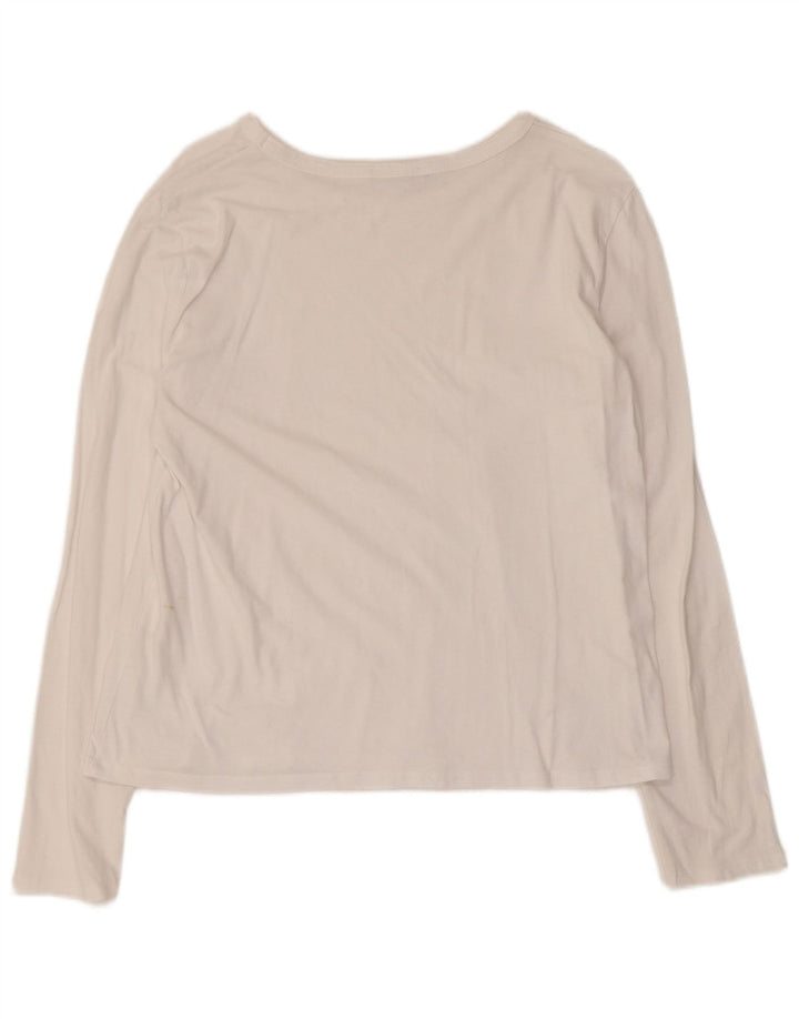 Top femeie Zara cu mânecă lungă UK 18 XL, bumbac alb