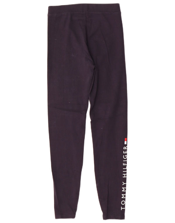 Leggings cu grafică Tommy Hilfiger pentru femei UK 10 mici, albastru bleumarin, bumbac