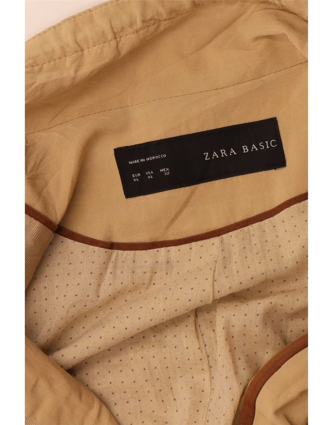 Jachetă militară Zara pentru femei UK 18 XL Bej
