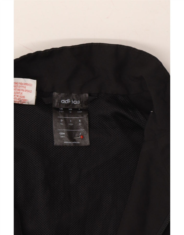 ADIDAS Boys Tracksuit Top Jacket 11-12 Years Black Polyester Vintage Adidas and Second-Hand Adidas from Messina Hembry 